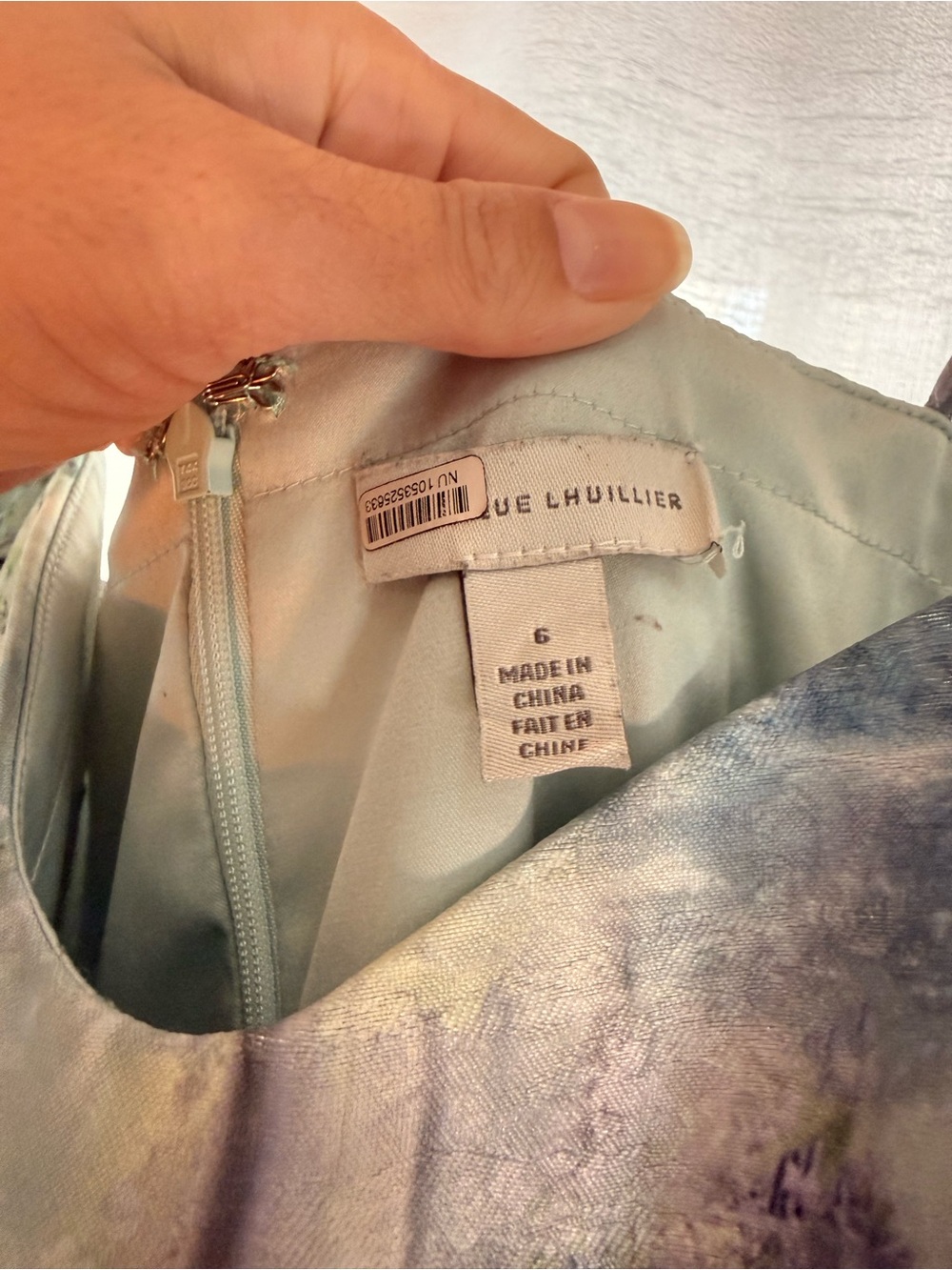 ML Monique Lhuillier Garden Print Metallic Midi Cocktail Dress - Picture 5 of 6